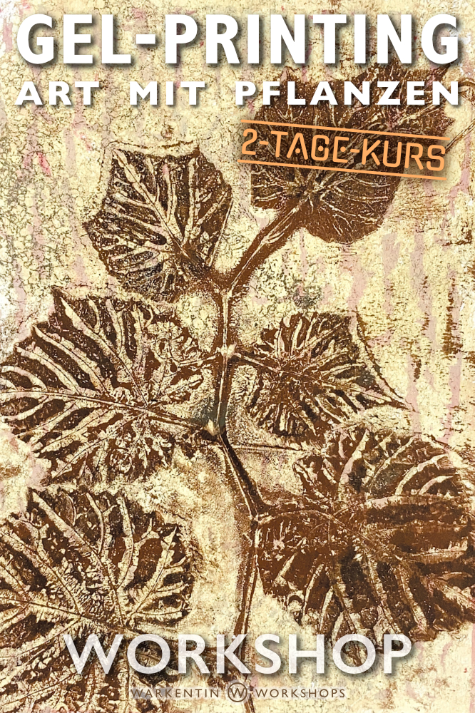 Gel-Printing-Art mit Pflanzen