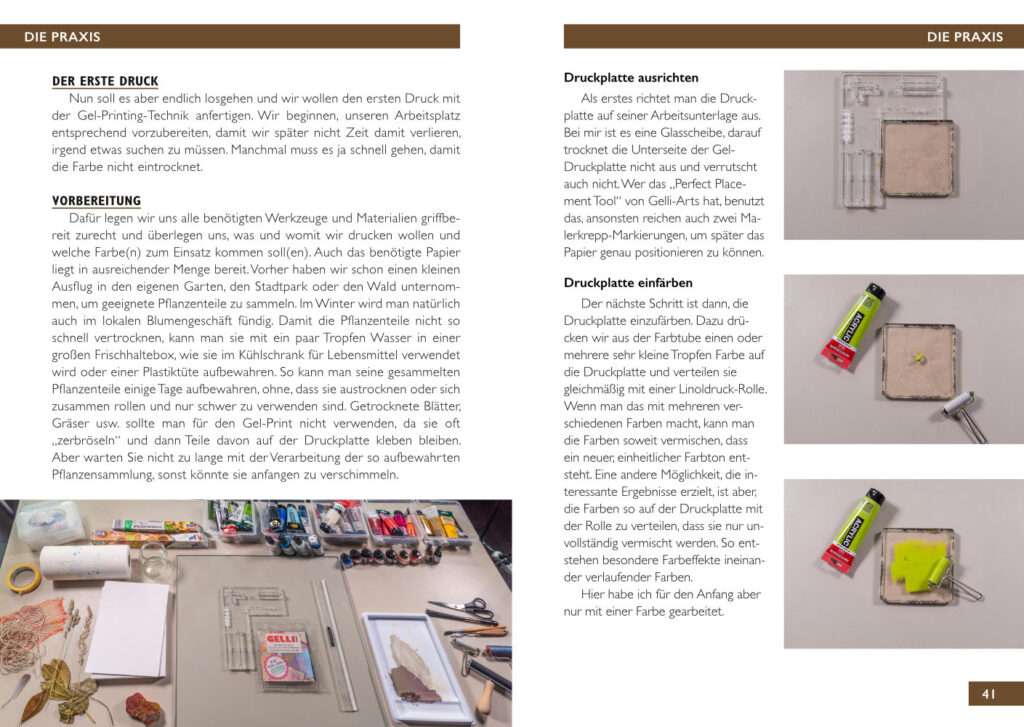 Gel-Printing-Art mit Pflanzen, www.warkentin-newmedia.de